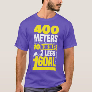 Hurdling Hurdle Runner Track and Field 400 Metres T-Shirt