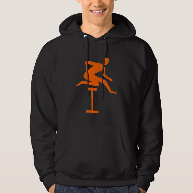 Hurdling - Orange Hoodie (Front)