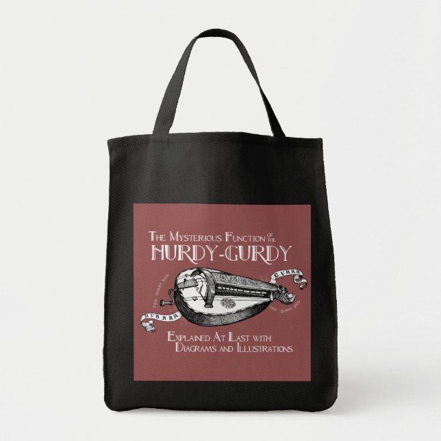 Hurdy-Gurdy dark grocery bag (Front)