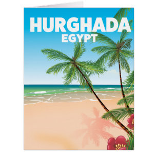 Hurghada Egypt travel poster