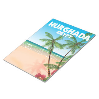 Hurghada Egypt travel poster Notepad