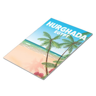 Hurghada Egypt travel poster Notepad
