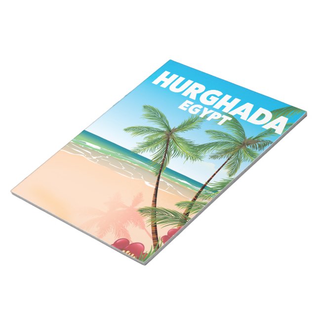 Hurghada Egypt travel poster Notepad (Angled)