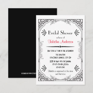 Hurlement 20s - invitation de la Fête de la mariée
