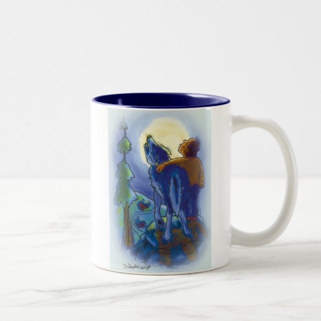 Hurlement avec la tasse de loups (Droit)