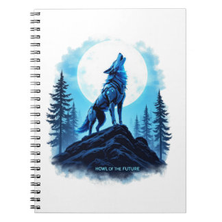 Hurlement du futur - Cahier spiralé à thème loup