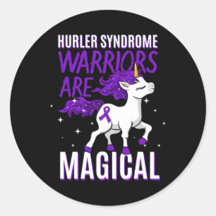 Hurler Syndrome Warrior Awareness Unicorn Mps-ih P Classic Round Sticker