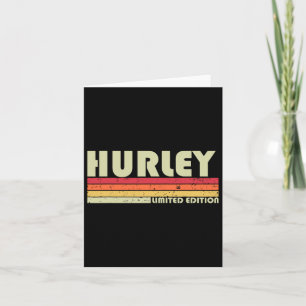 Hurley Surname Fun Retro Vintage 80s 90s Birthday Card