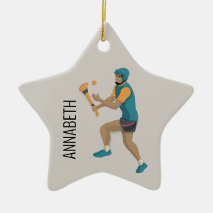 Hurling Ceramic Ornament