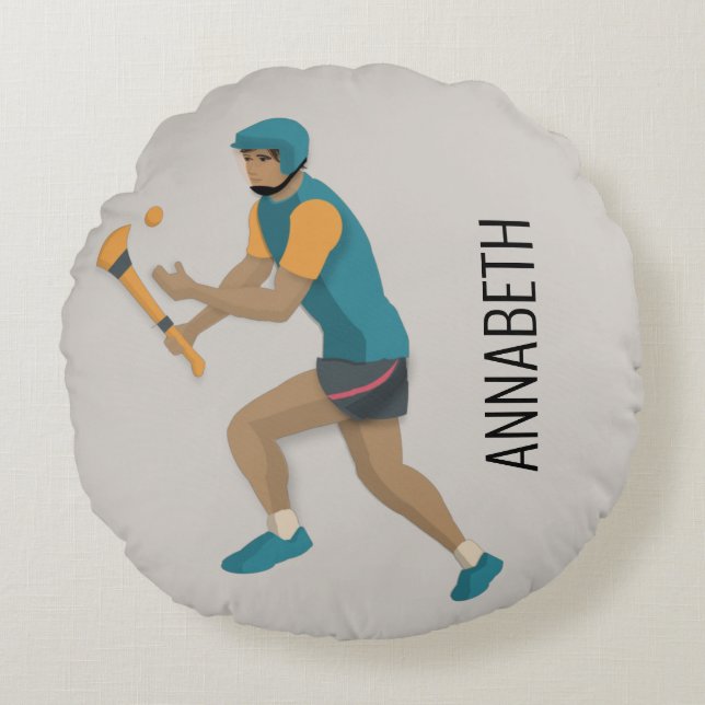 Hurling Round Pillow (Front)