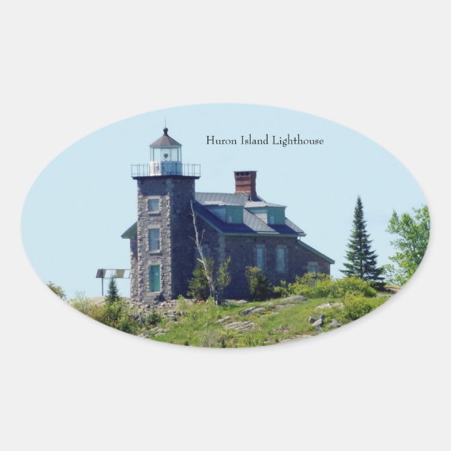 Huron Island Lighthouse sticker (Front)