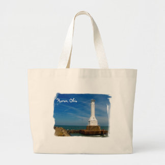 Huron lighthouse beach bag