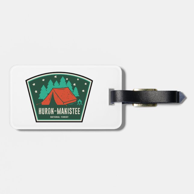 Huron-Manistee National Forest Camping Luggage Tag (Back Horizontal)