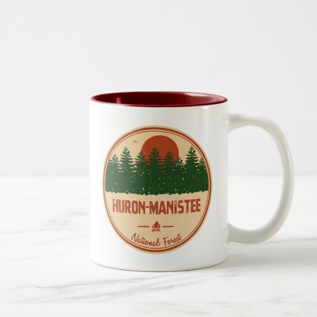 Huron-Manistee National Forest Two-Tone Coffee Mug (Right)