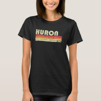 Huron Oh Ohio Funny City Home Roots Retro 70s 80s