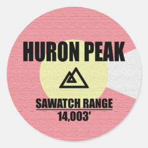 Huron Peak Classic Round Sticker