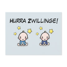 Hurra twins, congratulations birth, two guys.