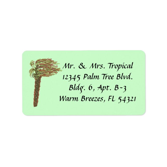 Hurricane Address Labels - Green (Front)