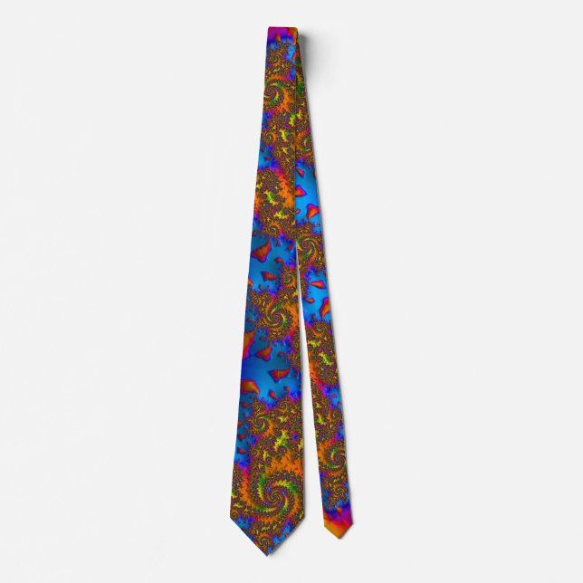 Hurricane Alley Psychedelic Fractal Abstract Tie (Front)