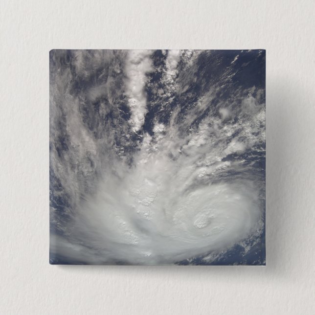 Hurricane Bertha 2 Inch Square Button (Front)