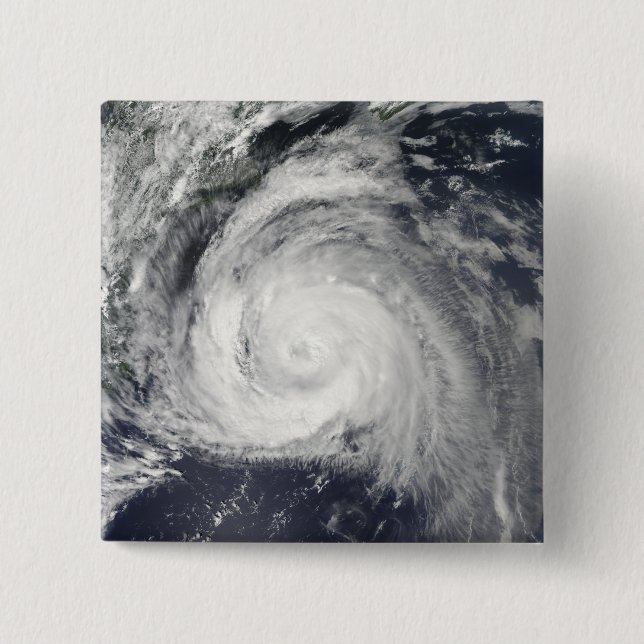 Hurricane Bill off the East Coast 2 Inch Square Button (Front)