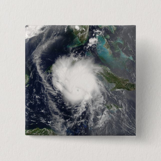 Hurricane Charley 2 Inch Square Button (Front)
