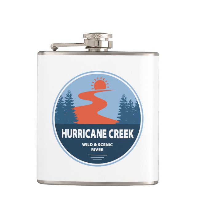 Hurricane Creek Wild And Scenic River Arkansas Hip Flask (Front)