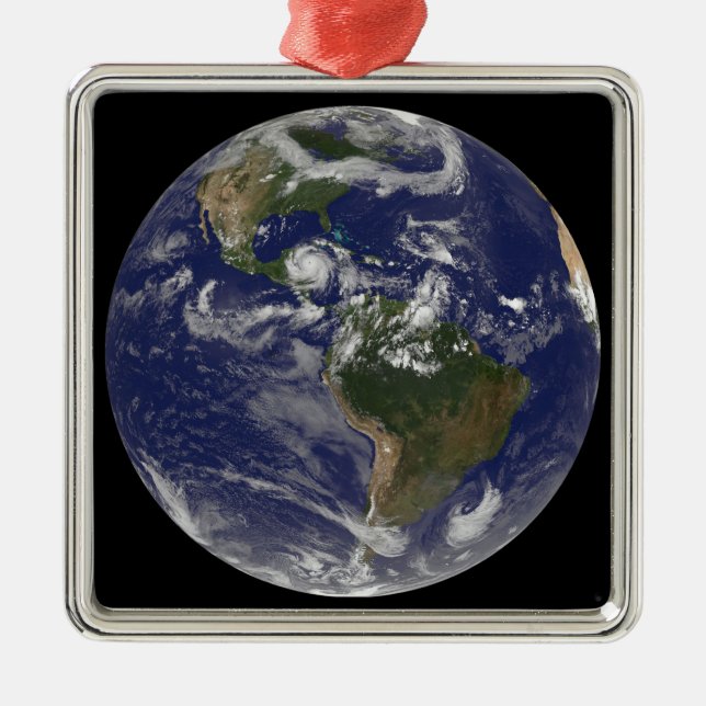 Hurricane Dean Approaches Yucatan Peninsula Metal Ornament (Front)