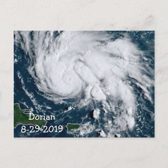 Hurricane Dorian 8-29-2019 Postcard (Front)