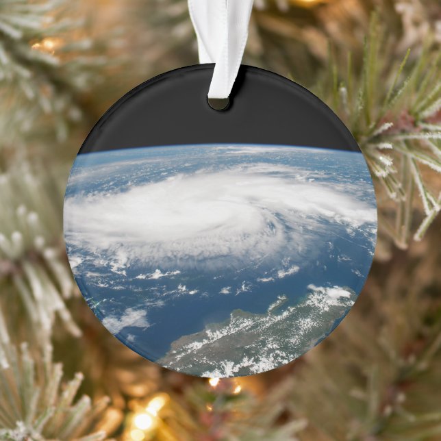 Hurricane Dorian Over The Atlantic Ocean. Ornament (Tree)