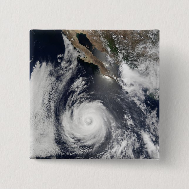 Hurricane Douglas 2 Inch Square Button (Front)