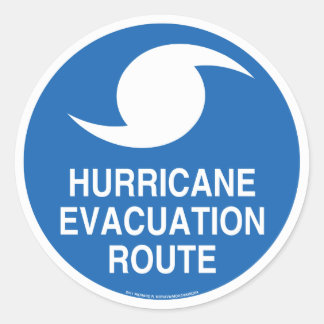 Hurricane Evacuation Classic Round Sticker