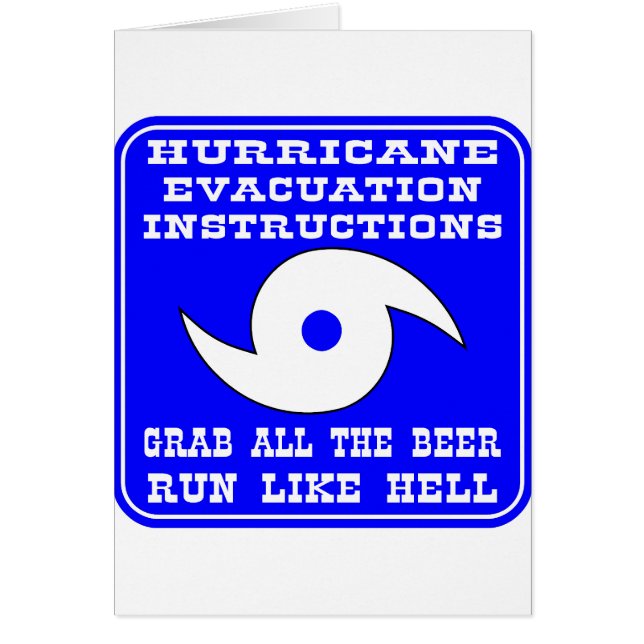 Hurricane Evacuation Instructions Plan (Front)