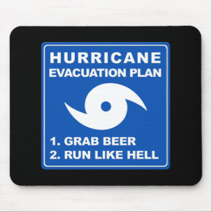 Hurricane Evacuation Plan Mouse Pad