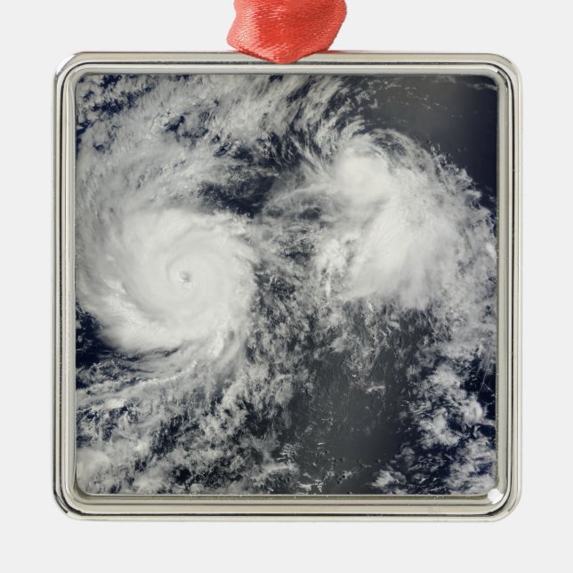 Hurricane Felicia and Storm Enrique east of Haw Metal Ornament (Front)