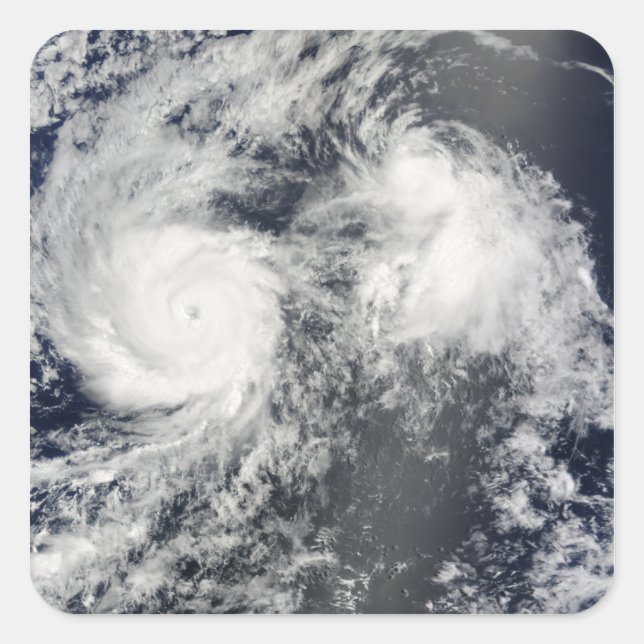Hurricane Felicia and Storm Enrique east of Haw Square Sticker (Front)