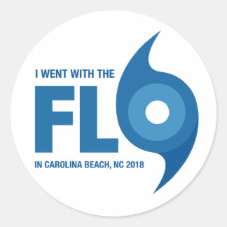 Hurricane Florence Carolina Beach NC Classic Round Sticker