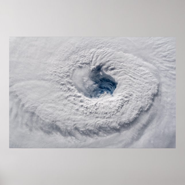 Hurricane Florence Eye from Space Poster (Front)