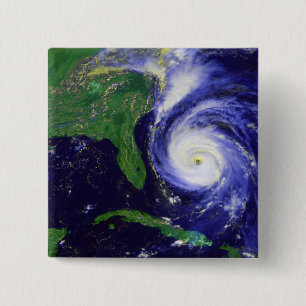 Hurricane Fran 2 Inch Square Button
