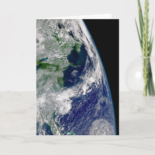 Hurricane Frances On A Partial Earth. Card