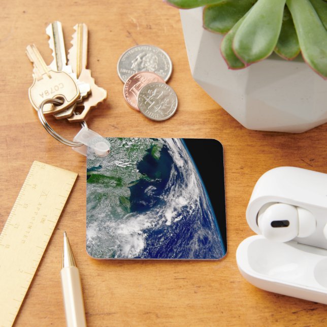 Hurricane Frances On A Partial Earth. Keychain (Desk)