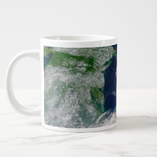 Hurricane Frances On A Partial Earth. Large Coffee Mug