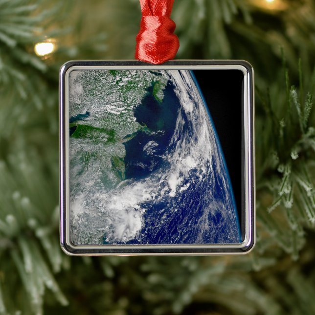 Hurricane Frances On A Partial Earth. Metal Ornament (Tree)