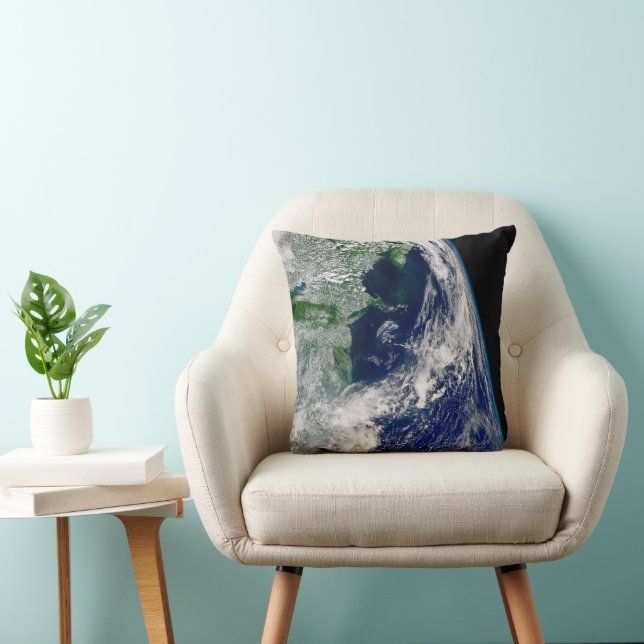 Hurricane Frances On A Partial Earth. Throw Pillow (Chair)