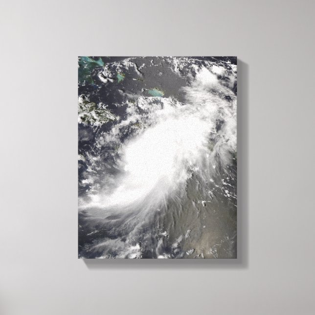 Hurricane Gustav over Hispaniola Canvas Print (Front)