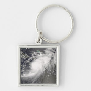 Hurricane Gustav over Hispaniola Keychain