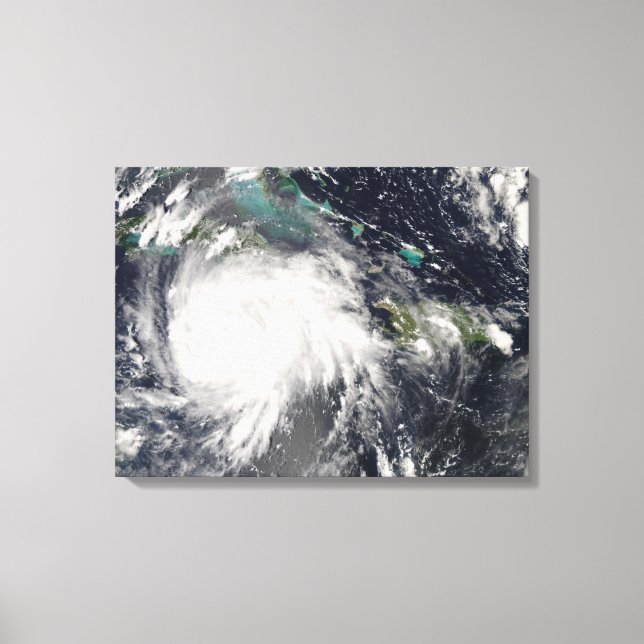 Hurricane Gustav over Jamaica 2 Canvas Print (Front)