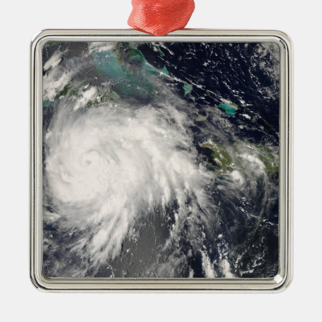 Hurricane Gustav over Jamaica 2 Metal Ornament (Front)