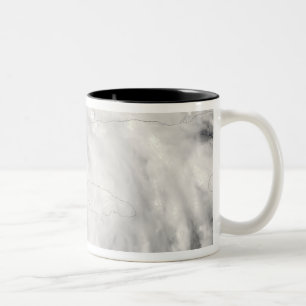 Hurricane Gustav over Jamaica Two-Tone Coffee Mug