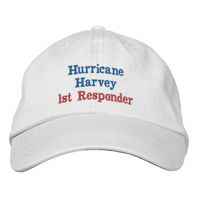 Hurricane Harvey 1st Responder Embroidered Hat (Front)